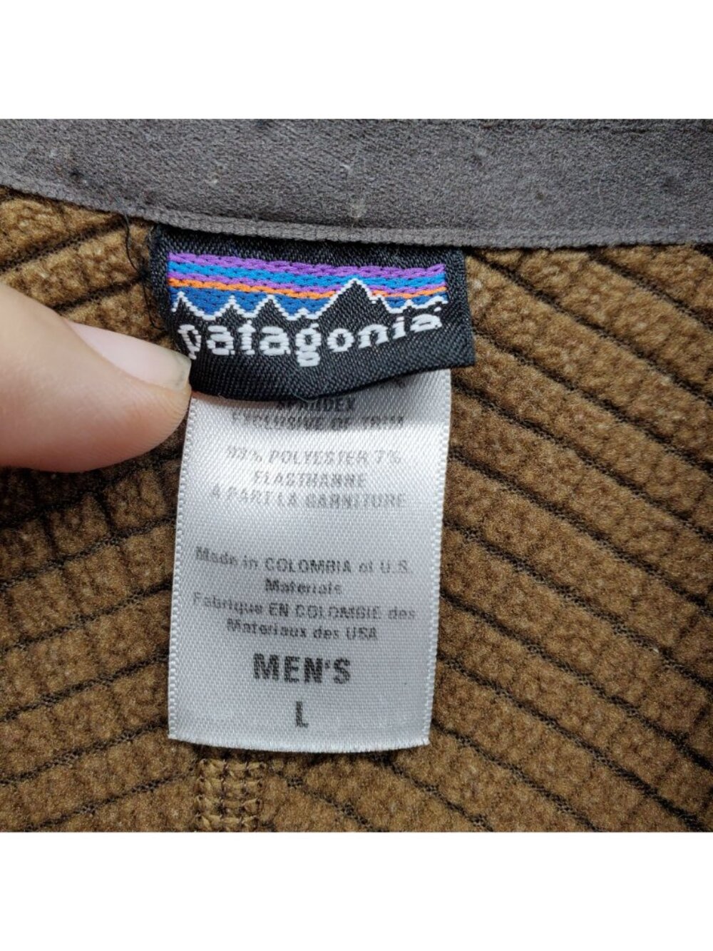 Patagonia Sweater Mens Large Brown Fleece Half Zip Pullover Outdoor Gear *Read* - Picture 2 of 8